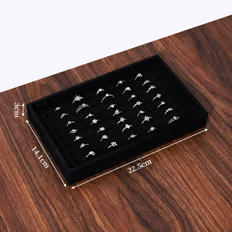 Modern Style Wood Jewelry Stand In Dyed Black For Elegant Display And Storage