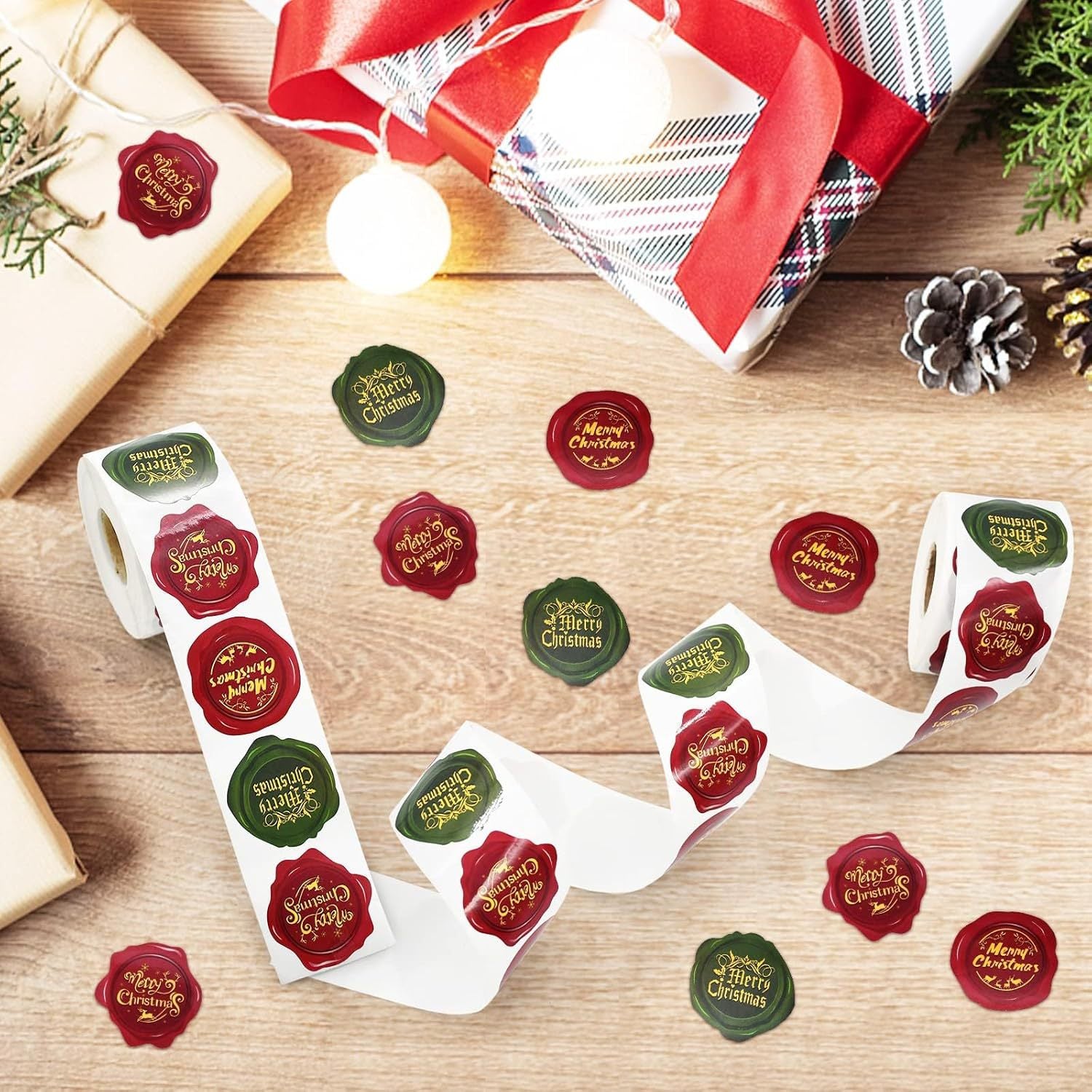 Christmas Irregular PVC Self-Adhesive Stickers For Festive Decoration