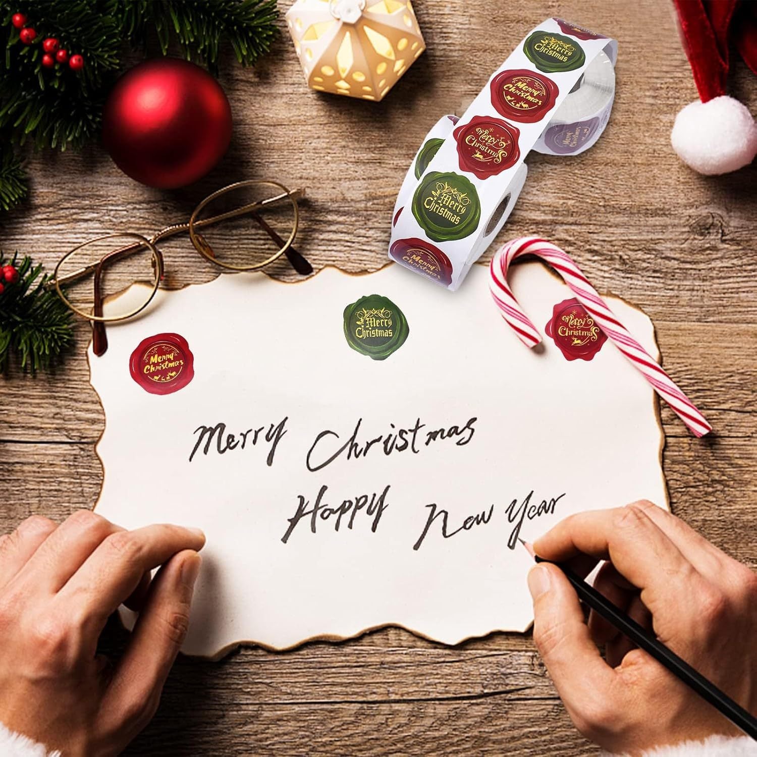 Christmas Irregular PVC Self-Adhesive Stickers For Festive Decoration