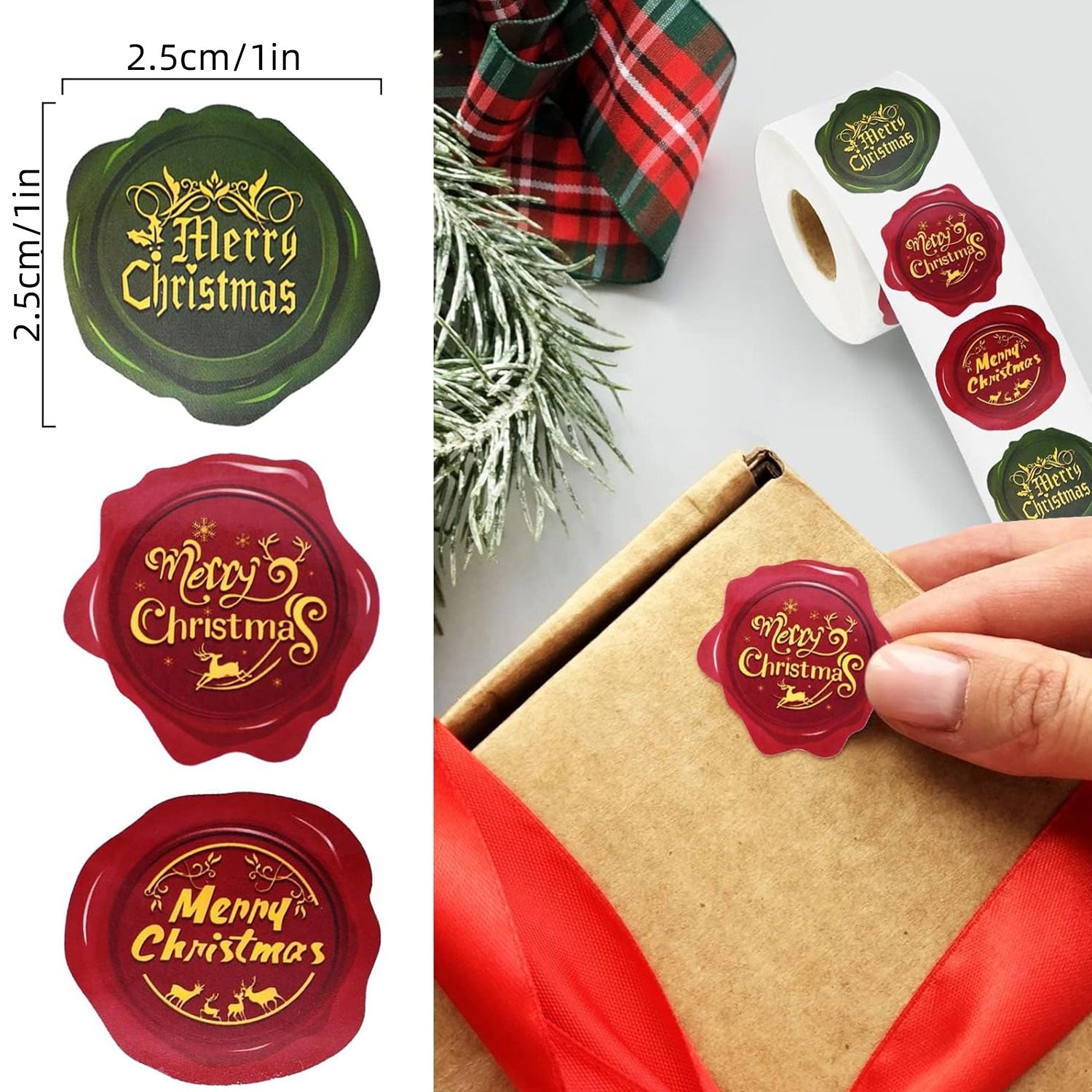 Christmas Irregular PVC Self-Adhesive Stickers For Festive Decoration