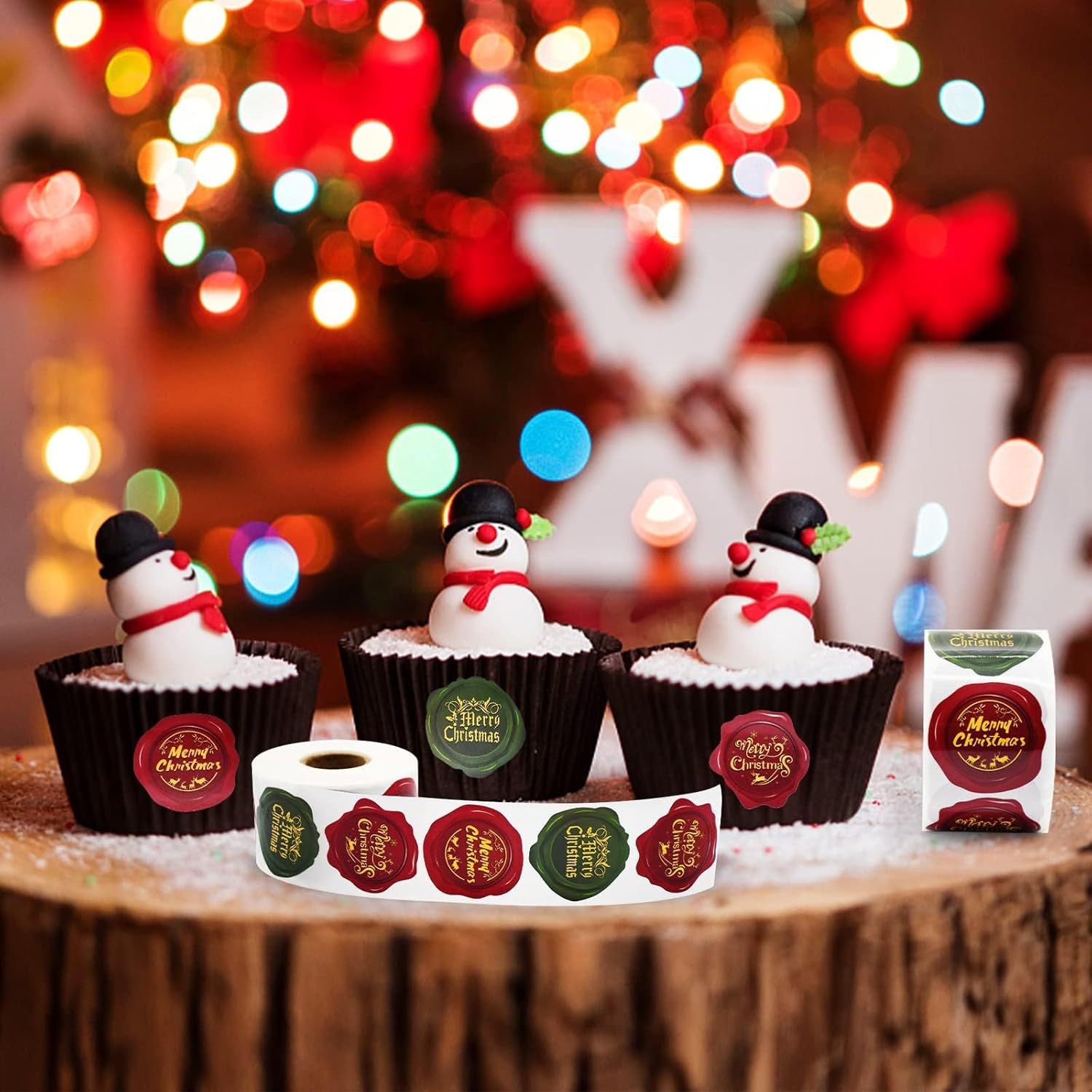 Christmas Irregular PVC Self-Adhesive Stickers For Festive Decoration