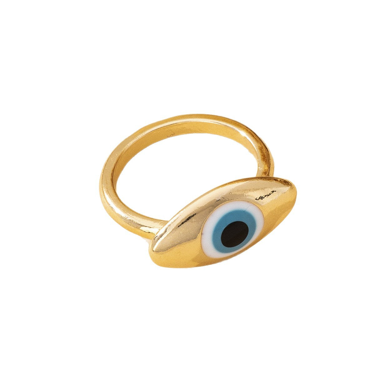 Devil's Eye Ring For Women In Simple Style, Gold Alloy Material, Elegant And Stylish Accessory