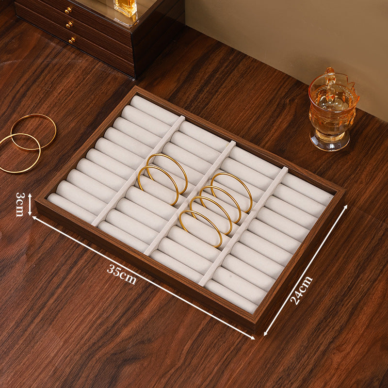 Classical Wooden Jewelry Box In Elegant Silver Finish For Organized Storage
