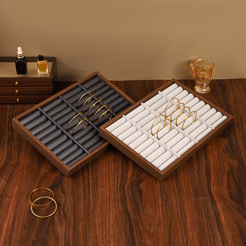 Classical Wooden Jewelry Box In Elegant Silver Finish For Organized Storage