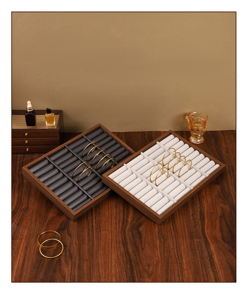 Classical Wooden Jewelry Box In Elegant Silver Finish For Organized Storage