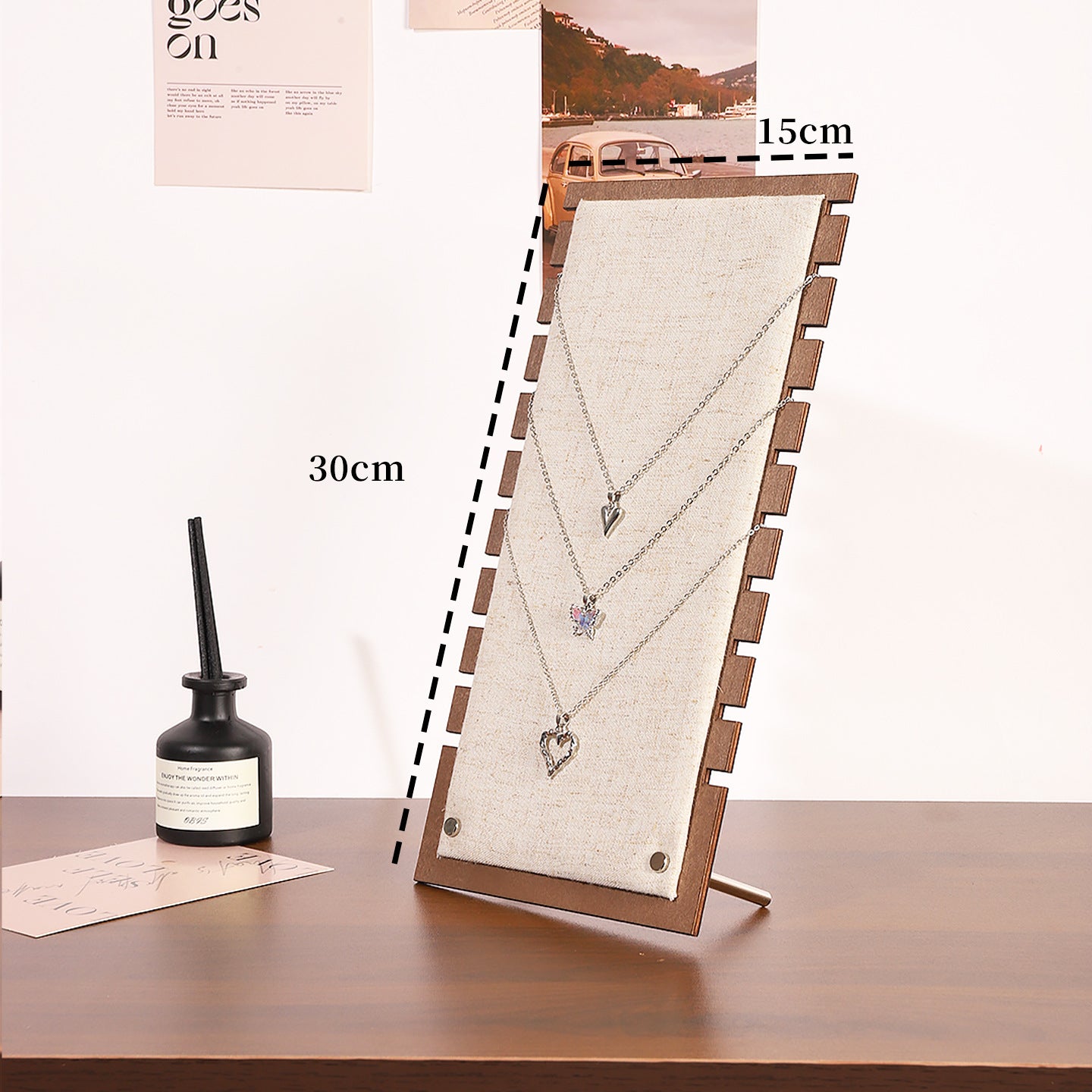 Modern Style Jewelry Set Featuring Brown Wood Material, Ideal For Jewelry Stand, Box, And Bag