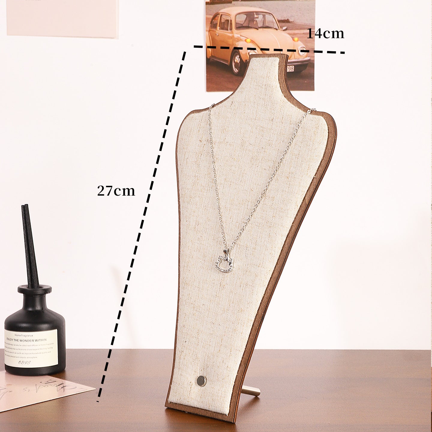 Modern Style Jewelry Set Featuring Brown Wood Material, Ideal For Jewelry Stand, Box, And Bag