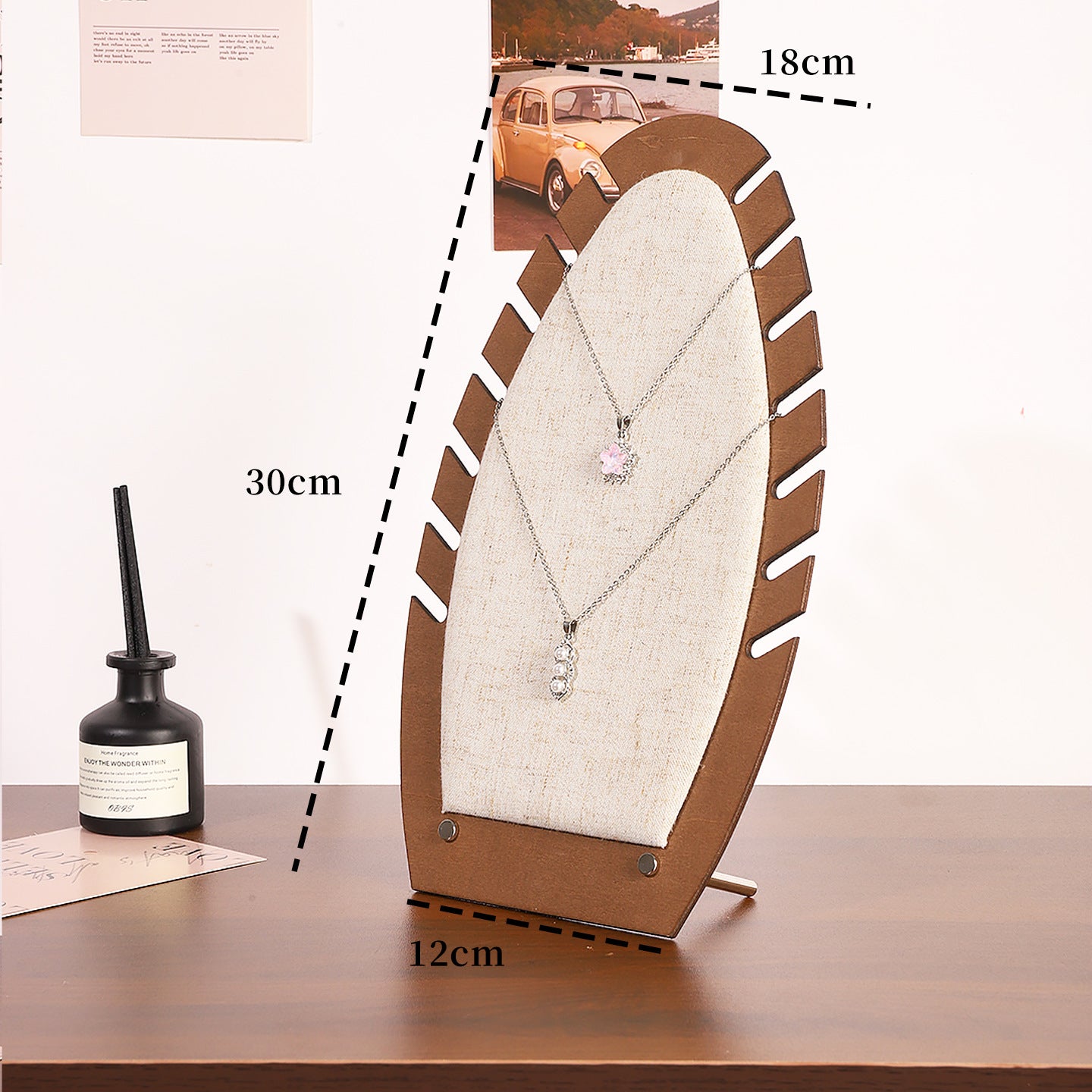 Modern Style Jewelry Set Featuring Brown Wood Material, Ideal For Jewelry Stand, Box, And Bag