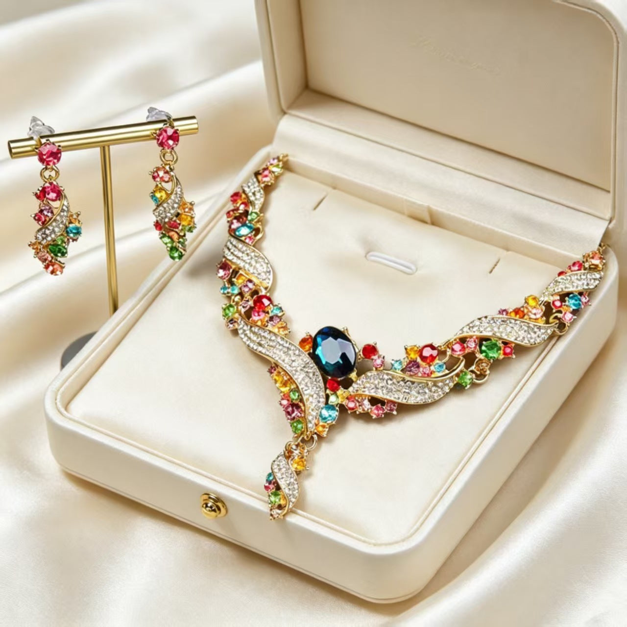 Exaggerated Star Jewelry Set For Unisex, Electroplated Zinc With Zircon Inlay