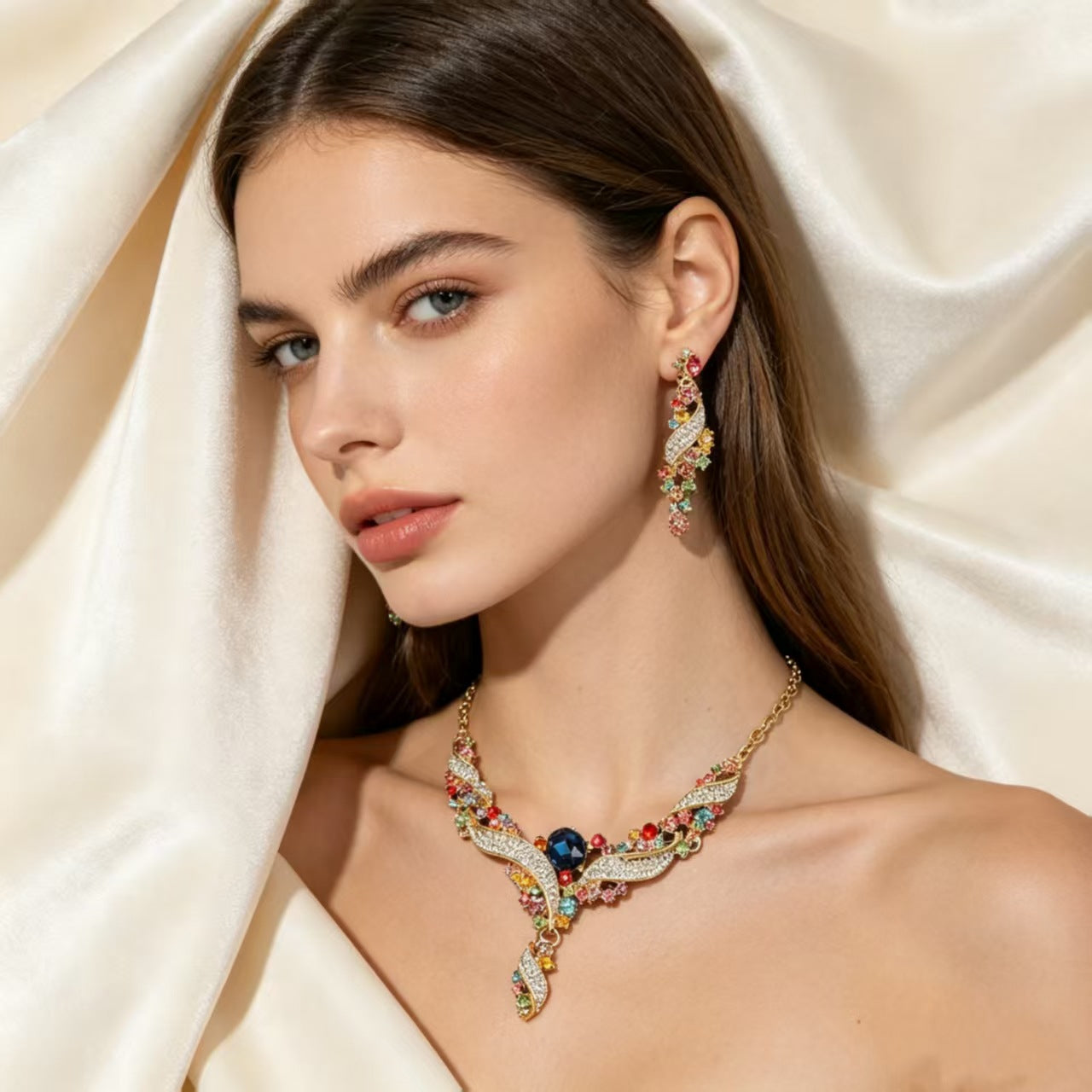 Exaggerated Star Jewelry Set For Unisex, Electroplated Zinc With Zircon Inlay