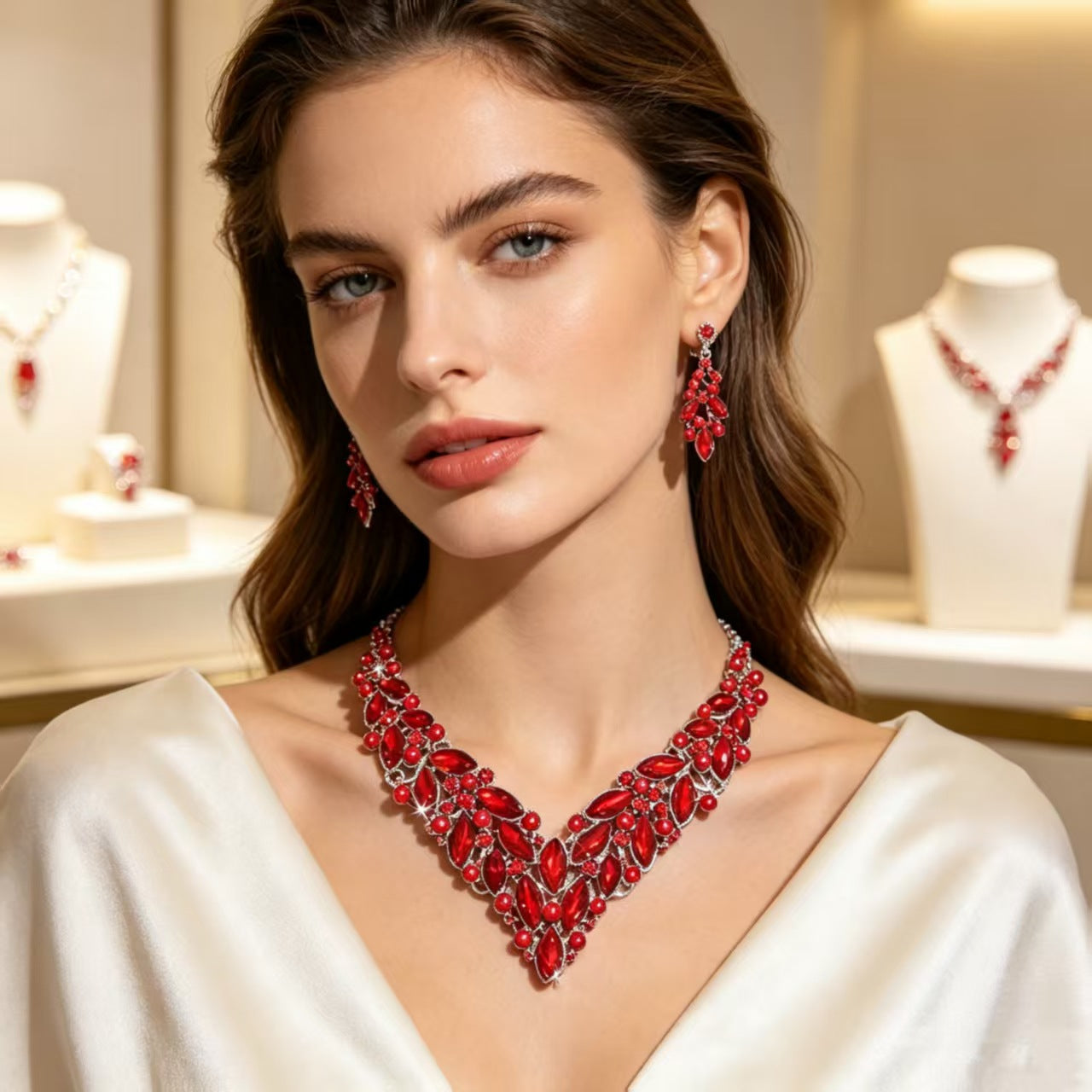 Exaggerated Star Jewelry Set For Unisex Featuring Electroplated Alloy With Zircon Inlay And Box Chain