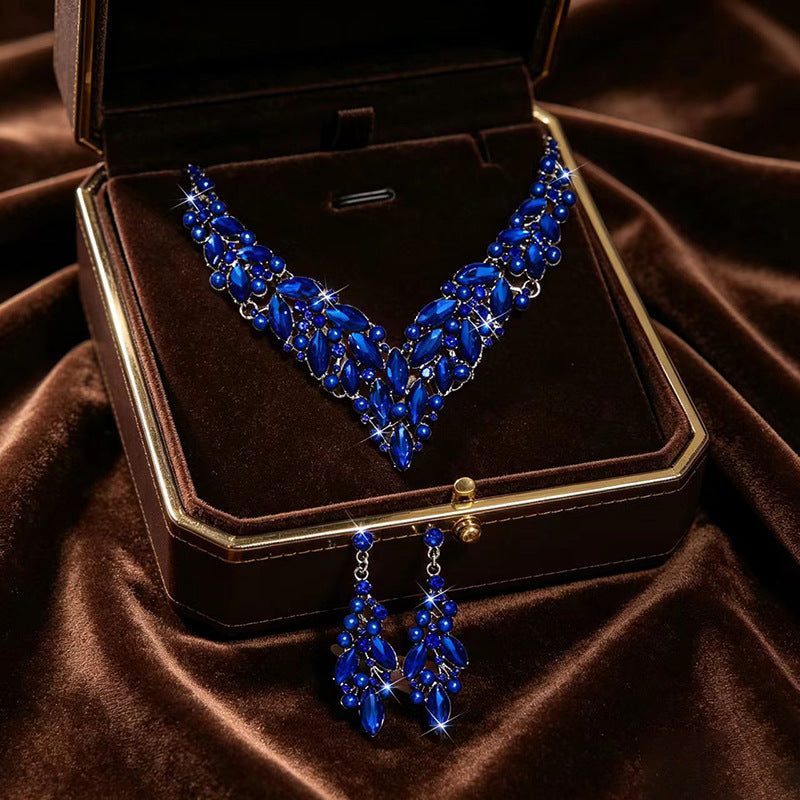 Exaggerated Star Jewelry Set For Unisex Featuring Electroplated Alloy With Zircon Inlay And Box Chain