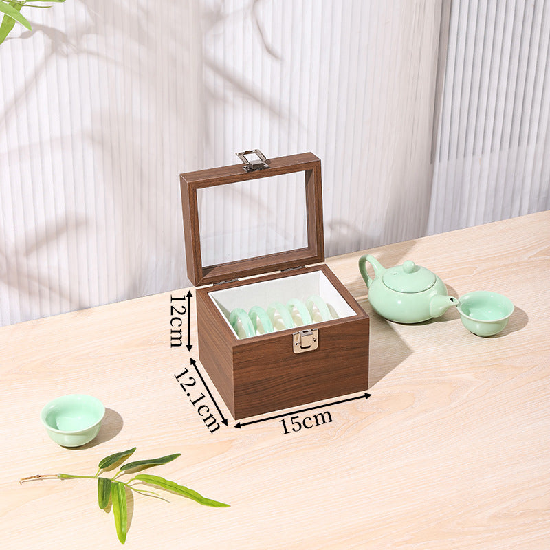 Classical Wooden Jewelry Box With Elegant Design, Perfect For Storing Rings And Necklaces