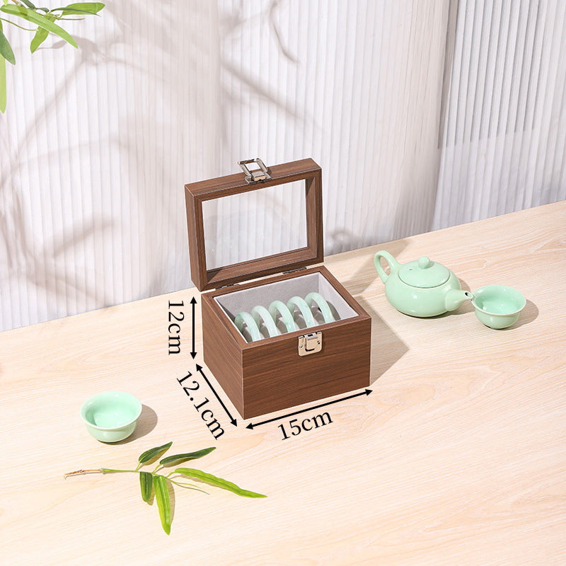 Classical Wooden Jewelry Box With Elegant Design, Perfect For Storing Rings And Necklaces