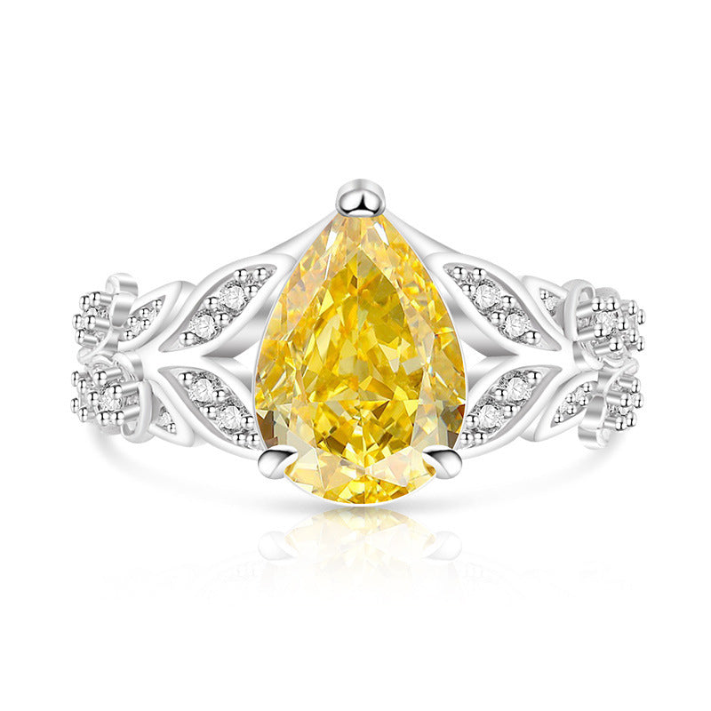 Real Gold Plated Copper Flowers Cutting Ring For Women In Multicolor