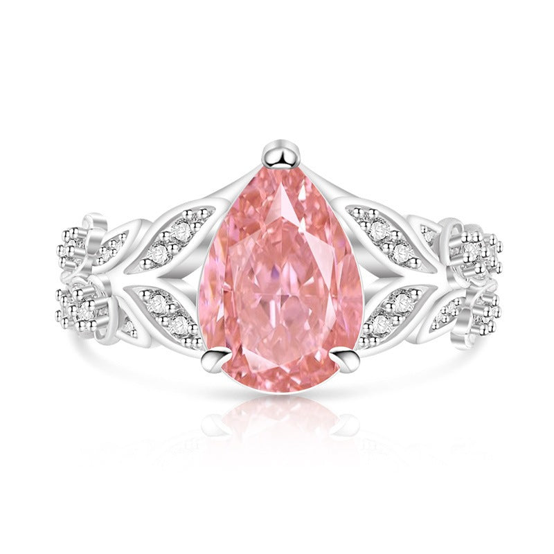 Real Gold Plated Copper Flowers Cutting Ring For Women In Multicolor