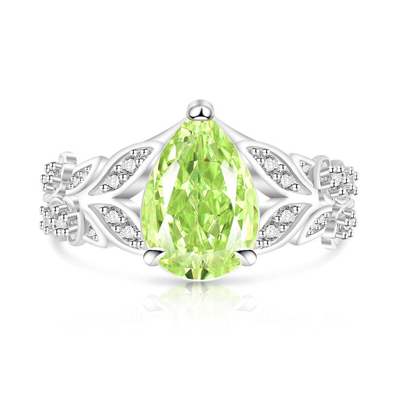 Real Gold Plated Copper Flowers Cutting Ring For Women In Multicolor
