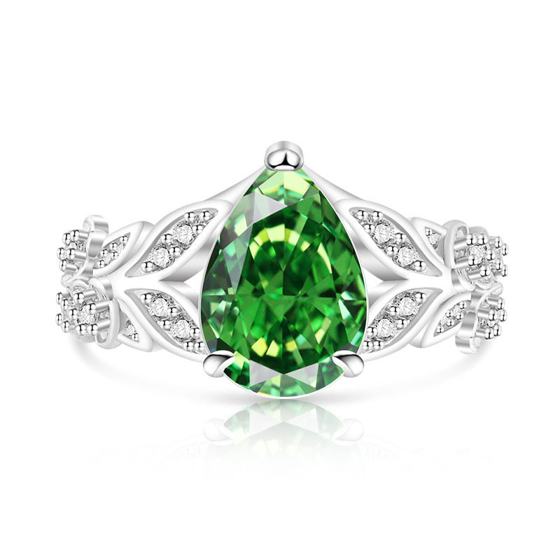 Real Gold Plated Copper Flowers Cutting Ring For Women In Multicolor