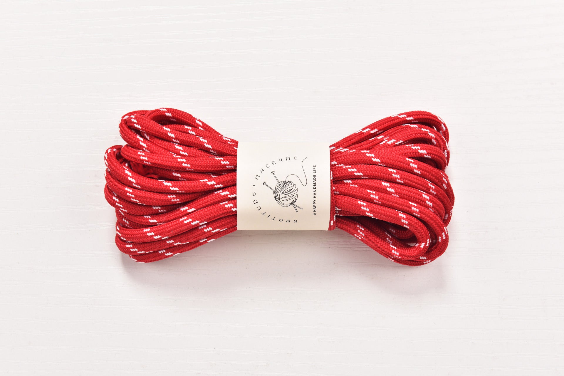 Handmade Rope Jewelry Accessory With 5mm Diameter And 5~5.9mm Hole Size In Sweet Red Style