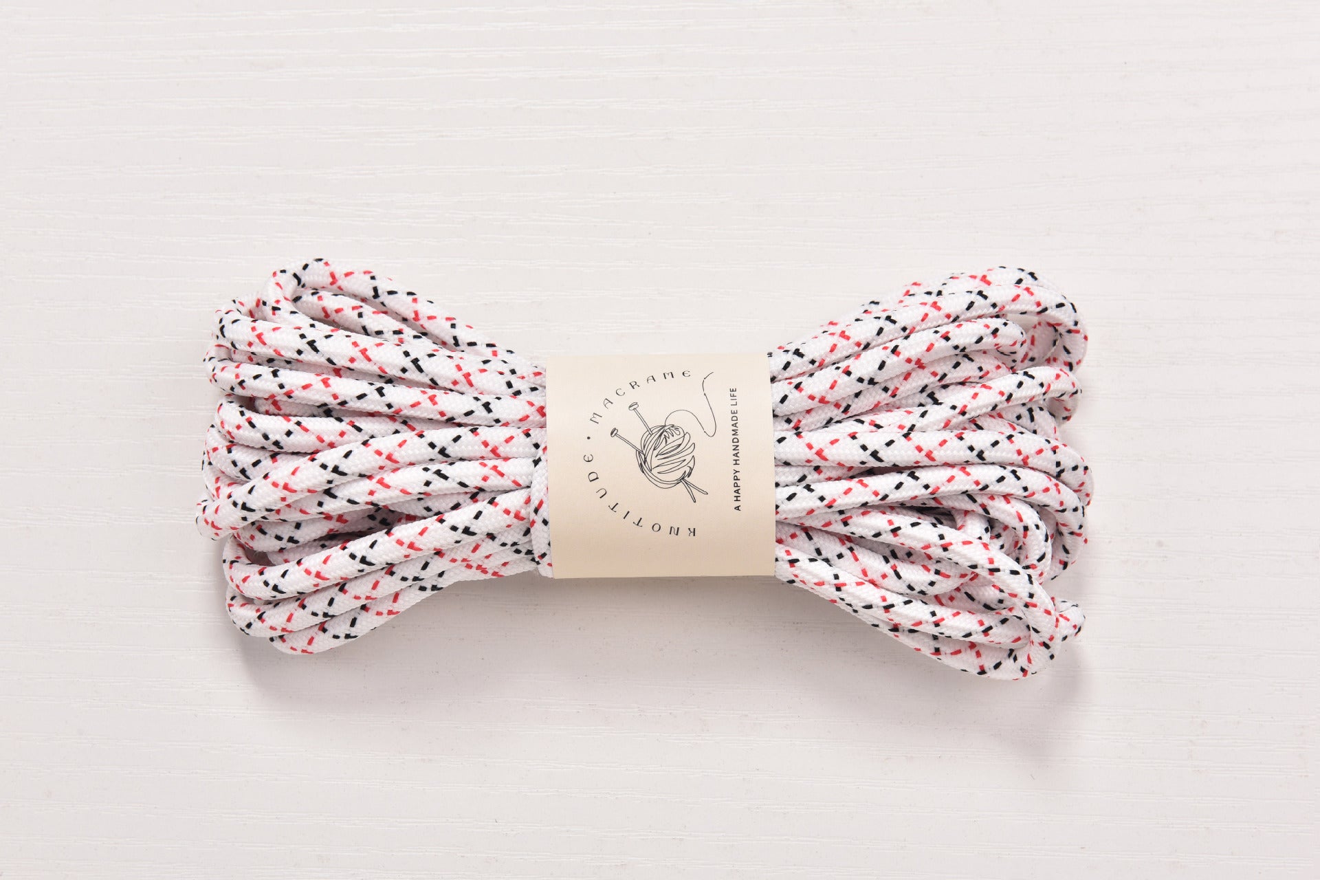 Handmade Rope Jewelry Accessory With 5mm Diameter And 5~5.9mm Hole Size In Sweet Red Style