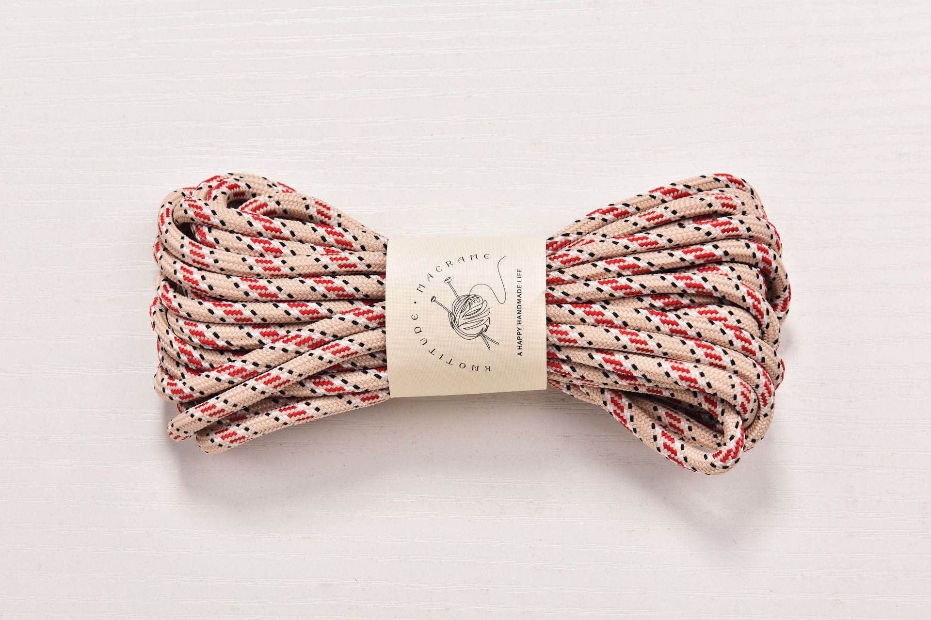 Handmade Rope Jewelry Accessory With 5mm Diameter And 5~5.9mm Hole Size In Sweet Red Style