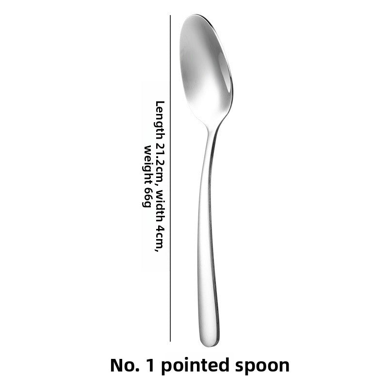 Elegant Solid Color Tableware Set With 304 Stainless Steel Inner Liner, Featuring Western Cutlery Knives, Forks, And Spoons
