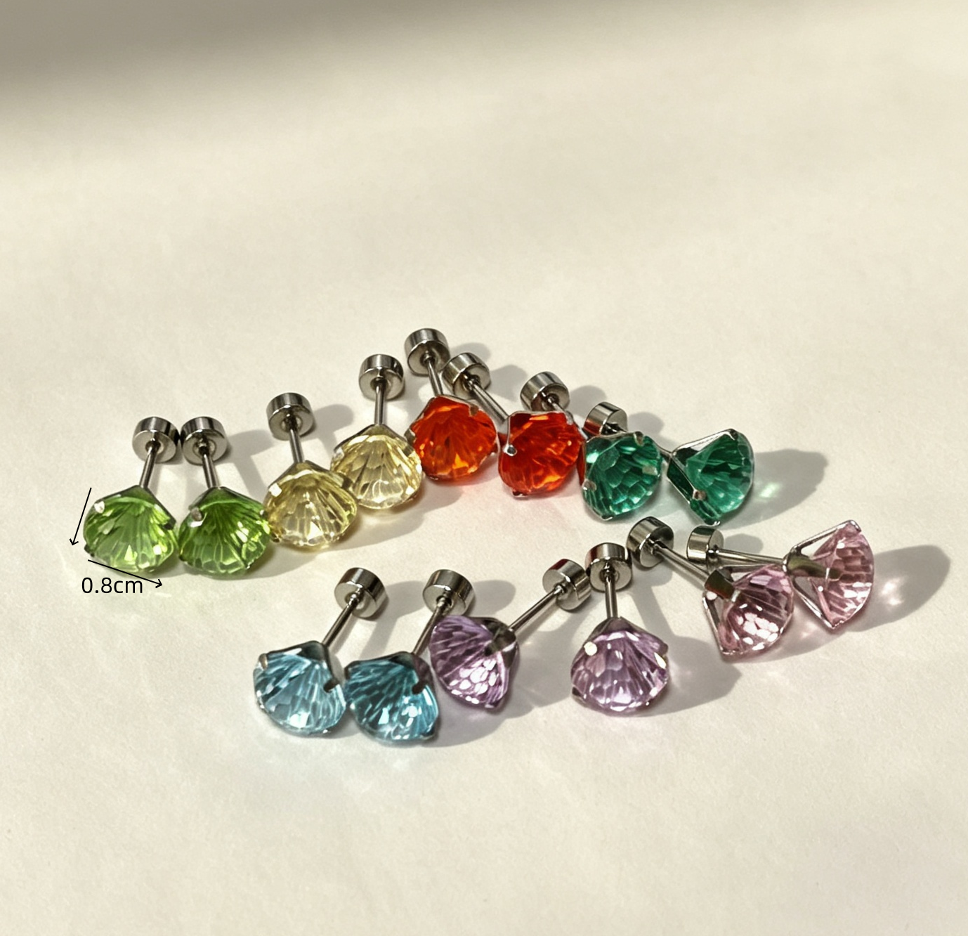 Geometric New Style Stud Earrings For Women, Waterproof Non Tarnish Alloy With Zircon Inlay, 0.03µm-0.05µm Coating Thickness