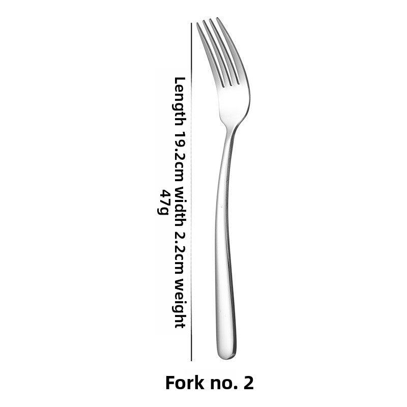Elegant Solid Color Tableware Set With 304 Stainless Steel Inner Liner, Featuring Western Cutlery Knives, Forks, And Spoons