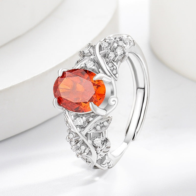 Faceted Flowers Copper Ring For Women With Real Gold Plated Finish In Colour