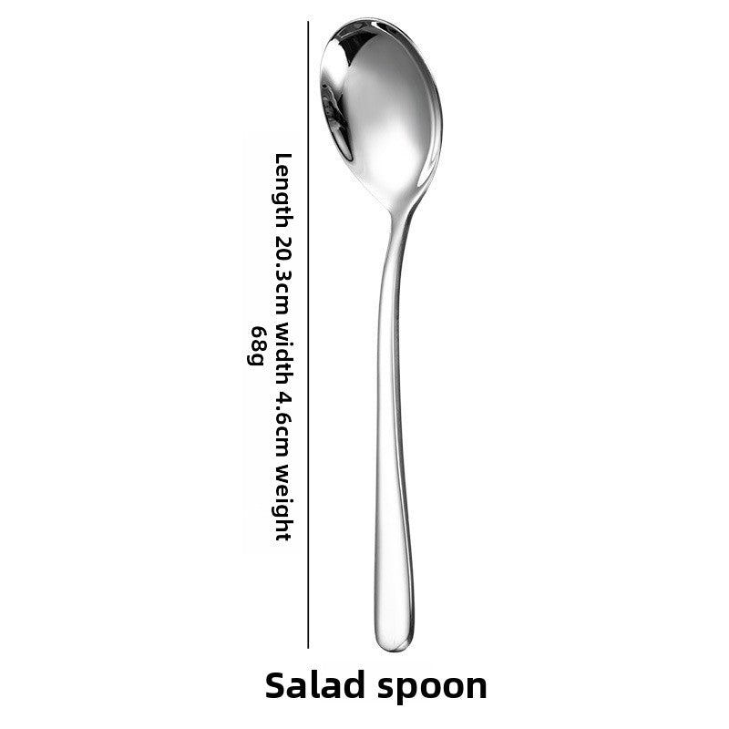 Elegant Solid Color Tableware Set With 304 Stainless Steel Inner Liner, Featuring Western Cutlery Knives, Forks, And Spoons