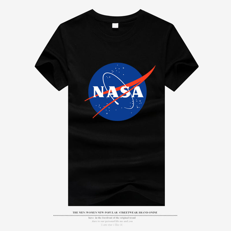 Astronaut Casual Short Sleeve T-shirt In Cotton Featuring Printing