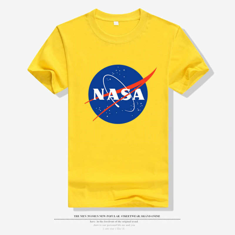 Astronaut Casual Short Sleeve T-shirt In Cotton Featuring Printing