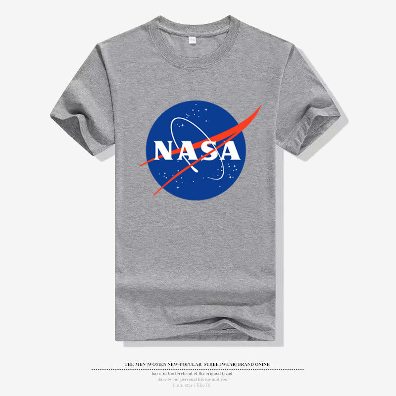 Astronaut Casual Short Sleeve T-shirt In Cotton Featuring Printing