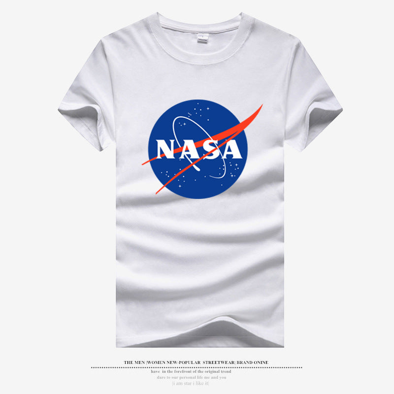 Astronaut Casual Short Sleeve T-shirt In Cotton Featuring Printing