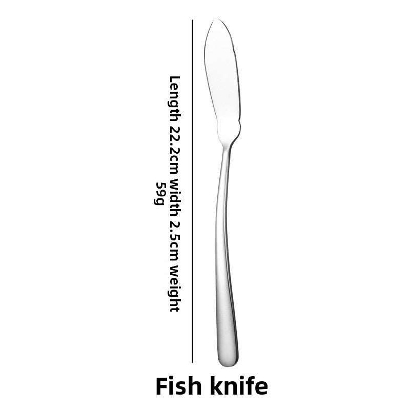 Elegant Solid Color Tableware Set With 304 Stainless Steel Inner Liner, Featuring Western Cutlery Knives, Forks, And Spoons