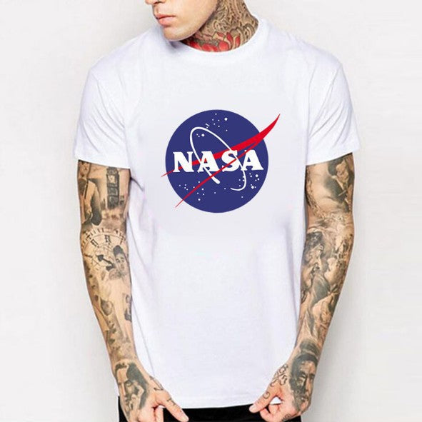 Astronaut Casual Short Sleeve T-shirt In Cotton Featuring Printing