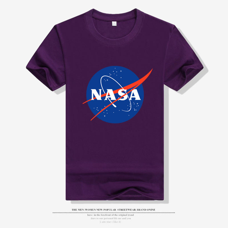 Astronaut Casual Short Sleeve T-shirt In Cotton Featuring Printing
