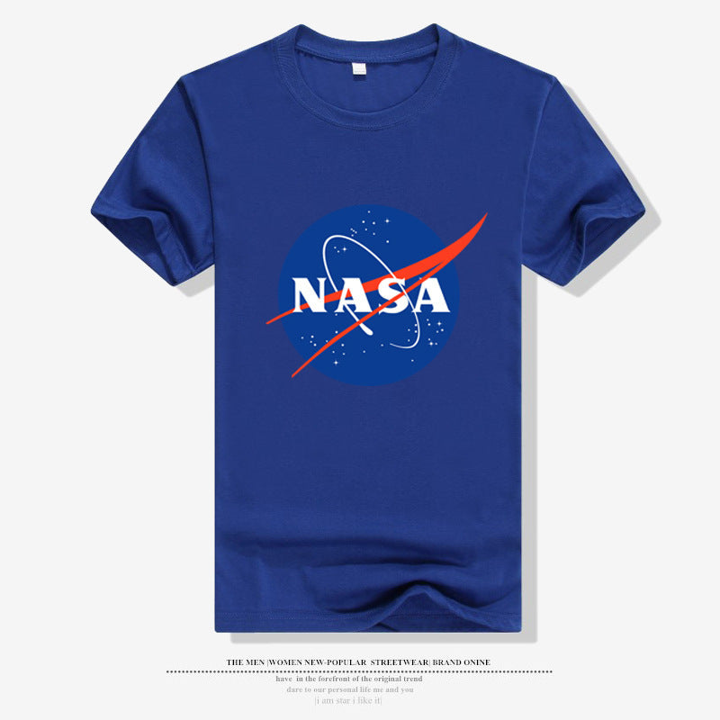 Astronaut Casual Short Sleeve T-shirt In Cotton Featuring Printing
