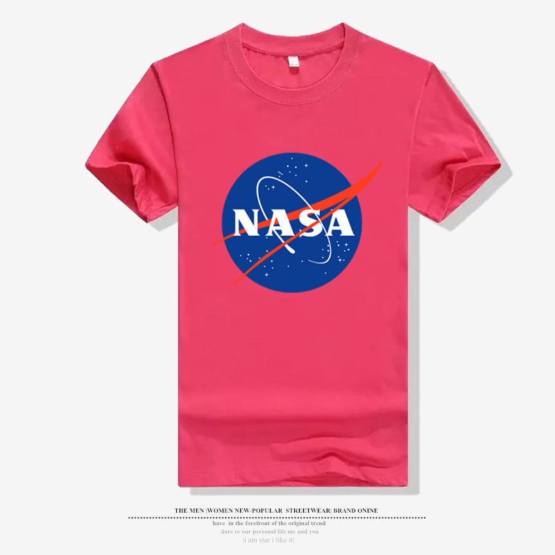 Astronaut Casual Short Sleeve T-shirt In Cotton Featuring Printing