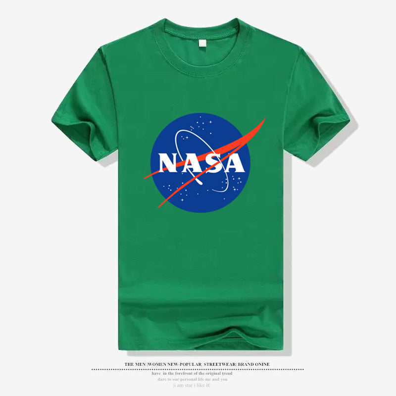 Astronaut Casual Short Sleeve T-shirt In Cotton Featuring Printing