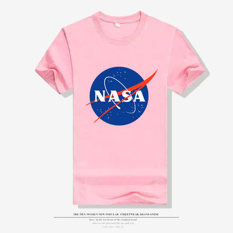 Astronaut Casual Short Sleeve T-shirt In Cotton Featuring Printing