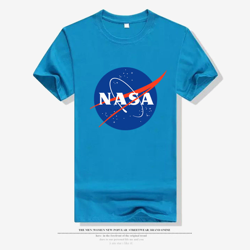 Astronaut Casual Short Sleeve T-shirt In Cotton Featuring Printing