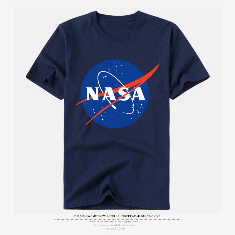 Astronaut Casual Short Sleeve T-shirt In Cotton Featuring Printing