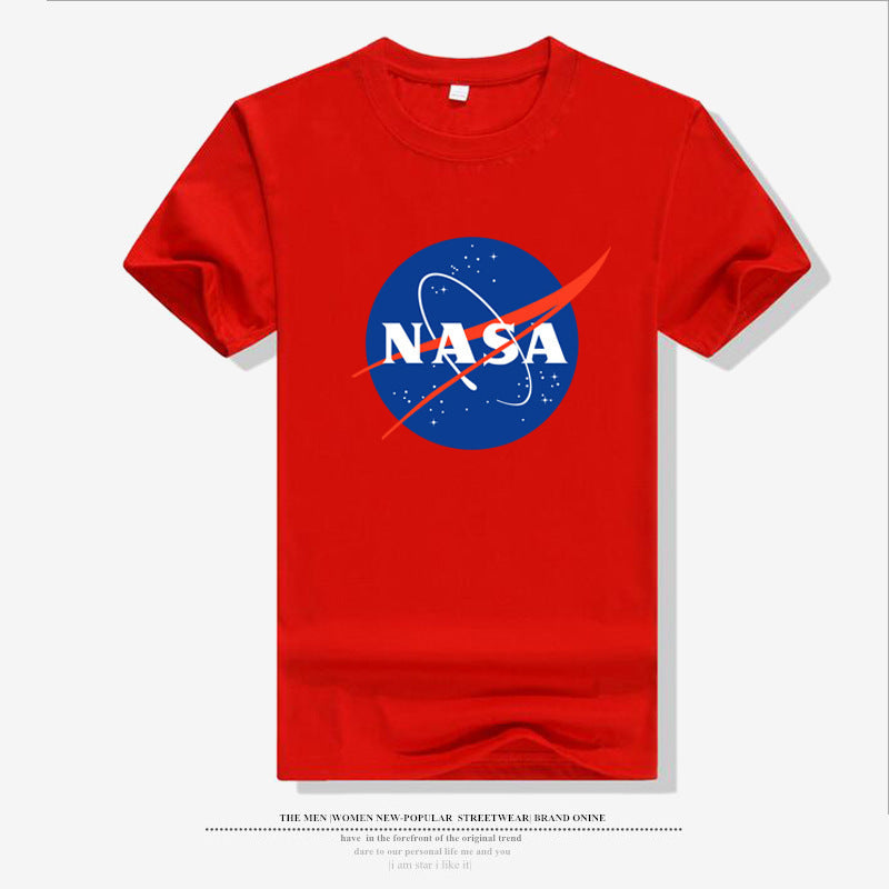 Astronaut Casual Short Sleeve T-shirt In Cotton Featuring Printing