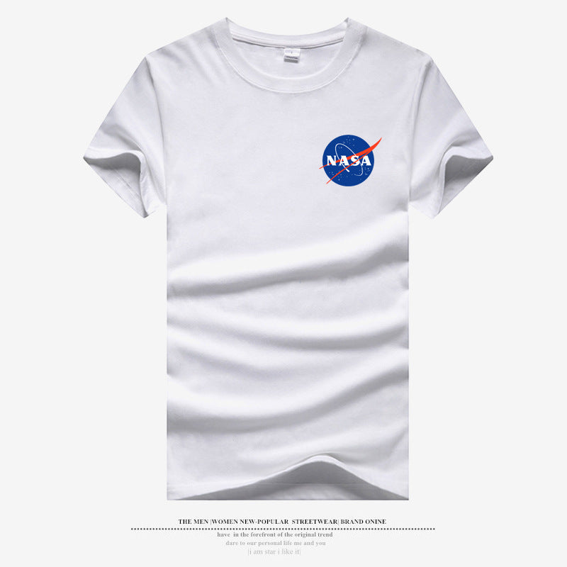 Astronaut Casual Short Sleeve T-shirt In Cotton Featuring Printing
