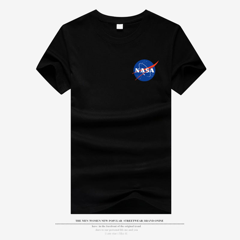 Astronaut Casual Short Sleeve T-shirt In Cotton Featuring Printing