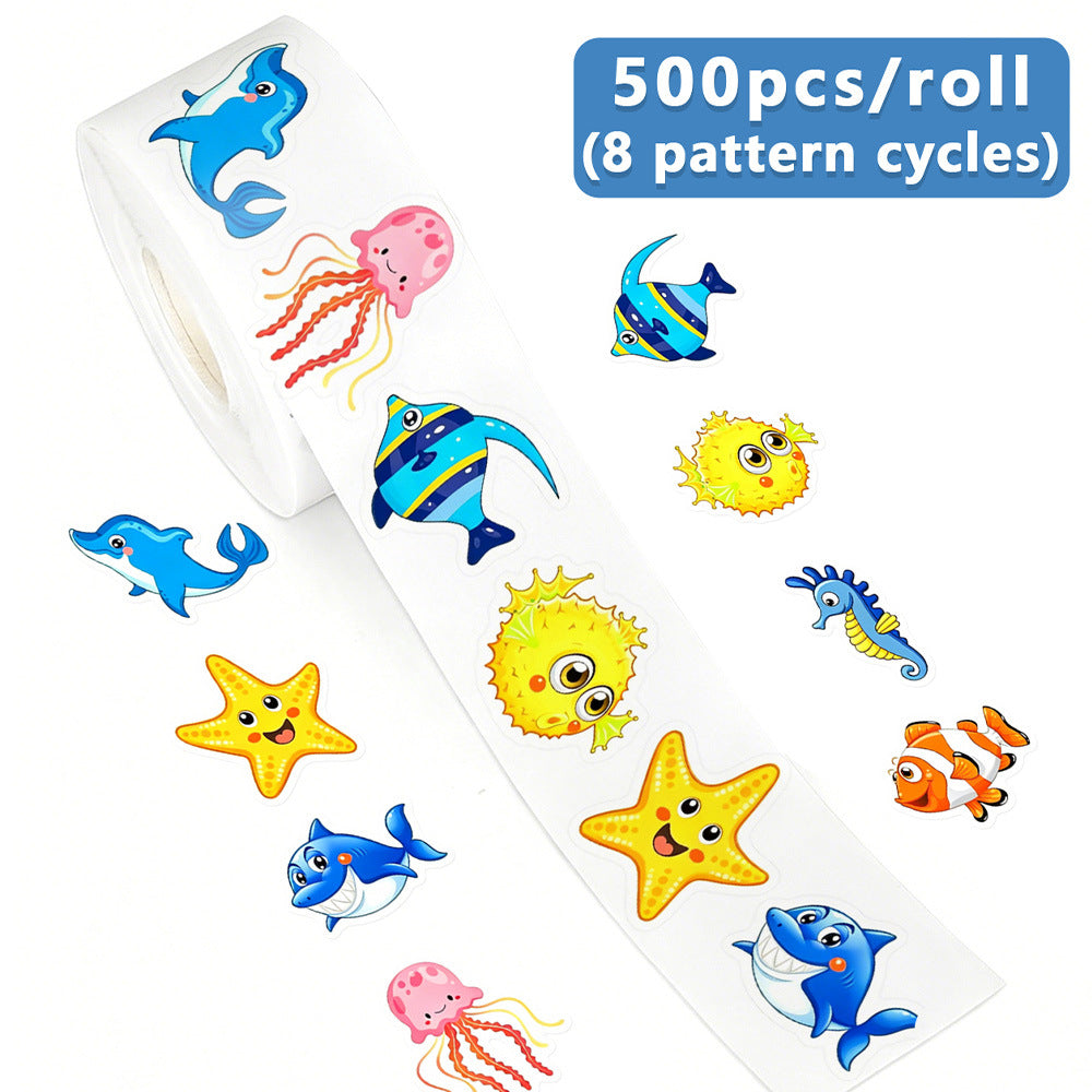 Ocean-themed Copper Plate Stickers For School Use, Featuring Durable And Decorative Designs