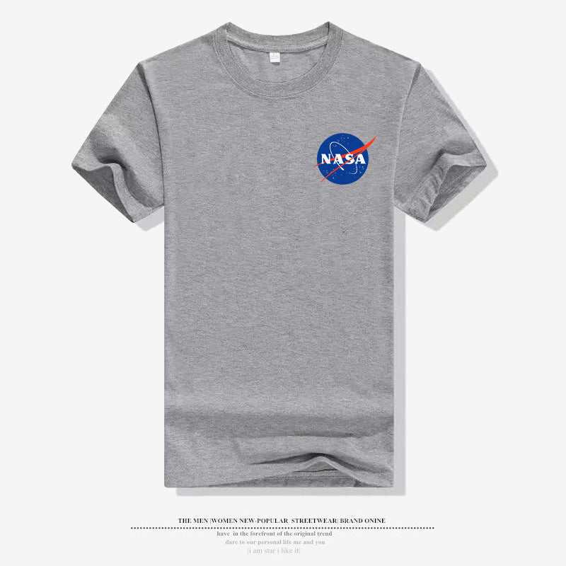 Astronaut Casual Short Sleeve T-shirt In Cotton Featuring Printing