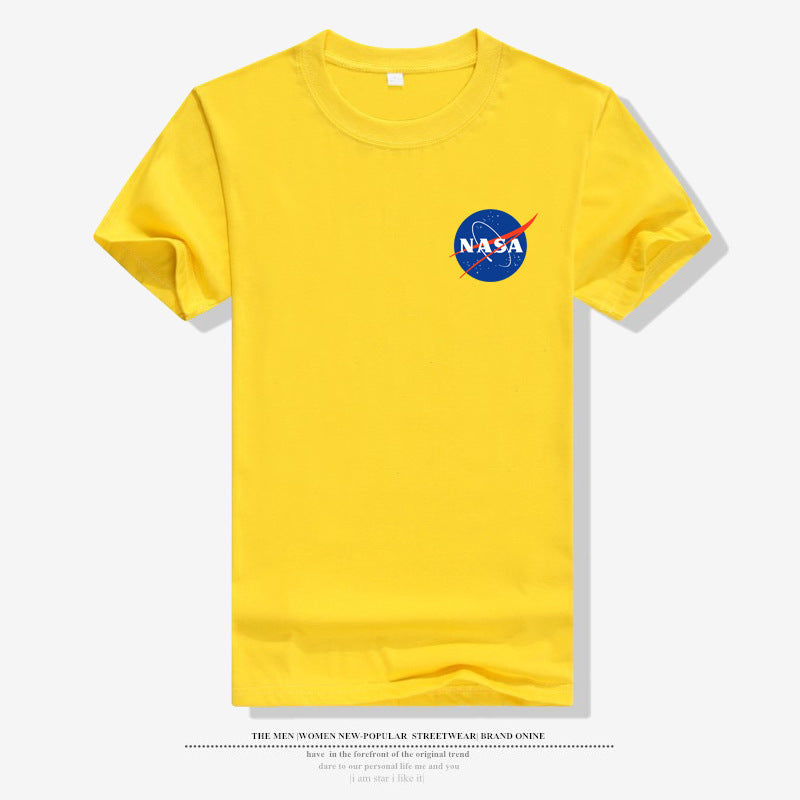 Astronaut Casual Short Sleeve T-shirt In Cotton Featuring Printing