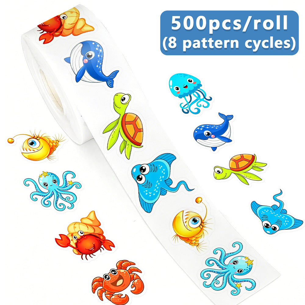 Ocean-themed Copper Plate Stickers For School Use, Featuring Durable And Decorative Designs